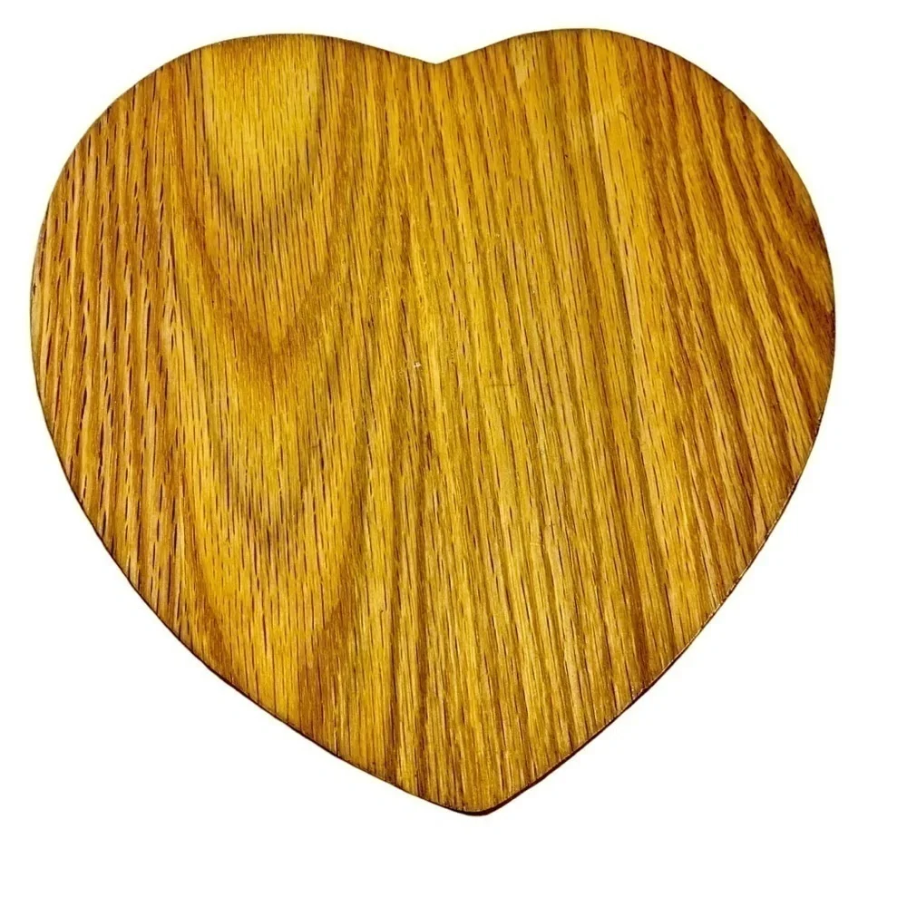 Amish Fold-able Wooden Heart Basket Hand Crafted Collapsible Love